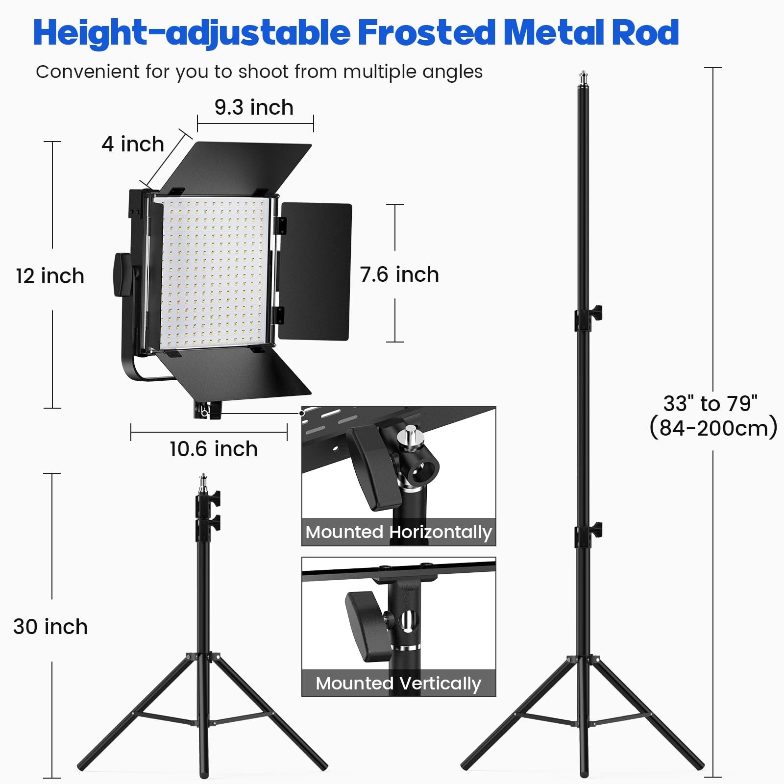 Photography Video Lighting Kit, Upgraded Bi-Color LED Video Studio Lights wit...