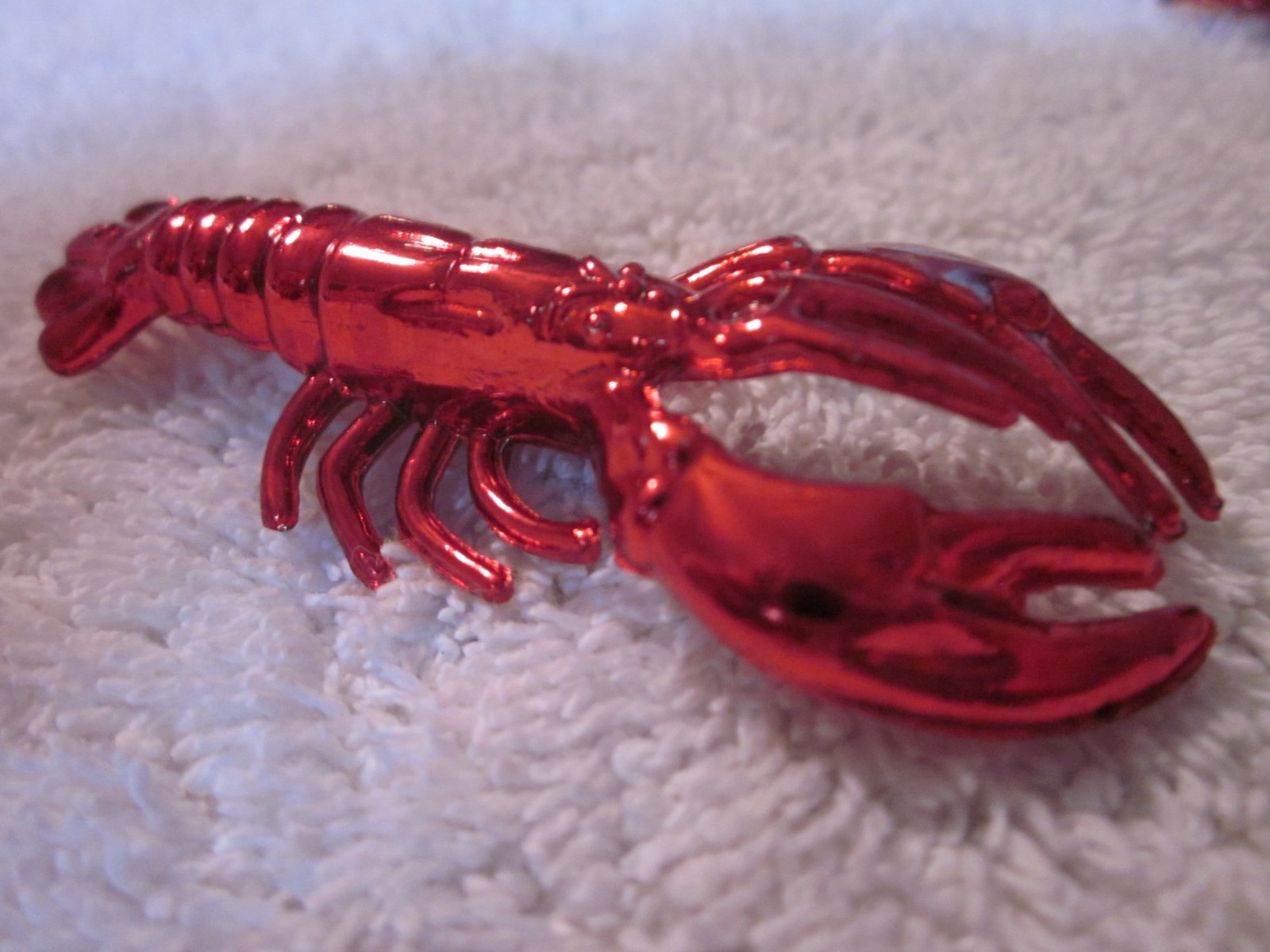 3 DOZEN (36 pieces) "RED CRAWFISH TRINKETS" 70mm - BULK CRAFTS MUDBUGS CRAYFISH