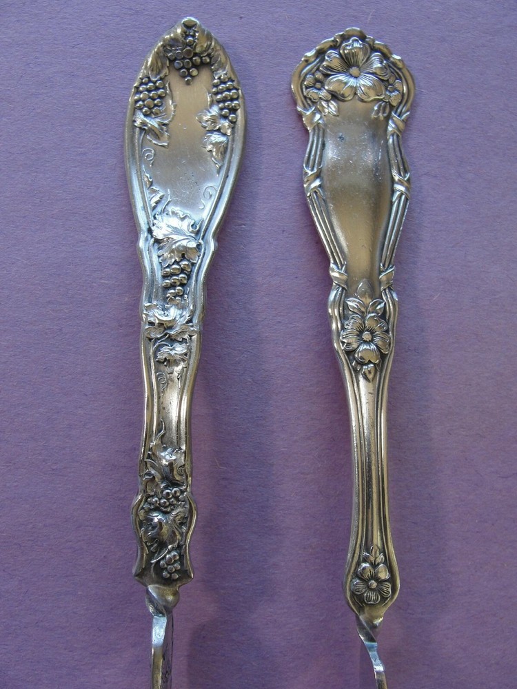 2 Victorian Silver Plate Master Butter Knives La Concorde & Arbutus Silverplate