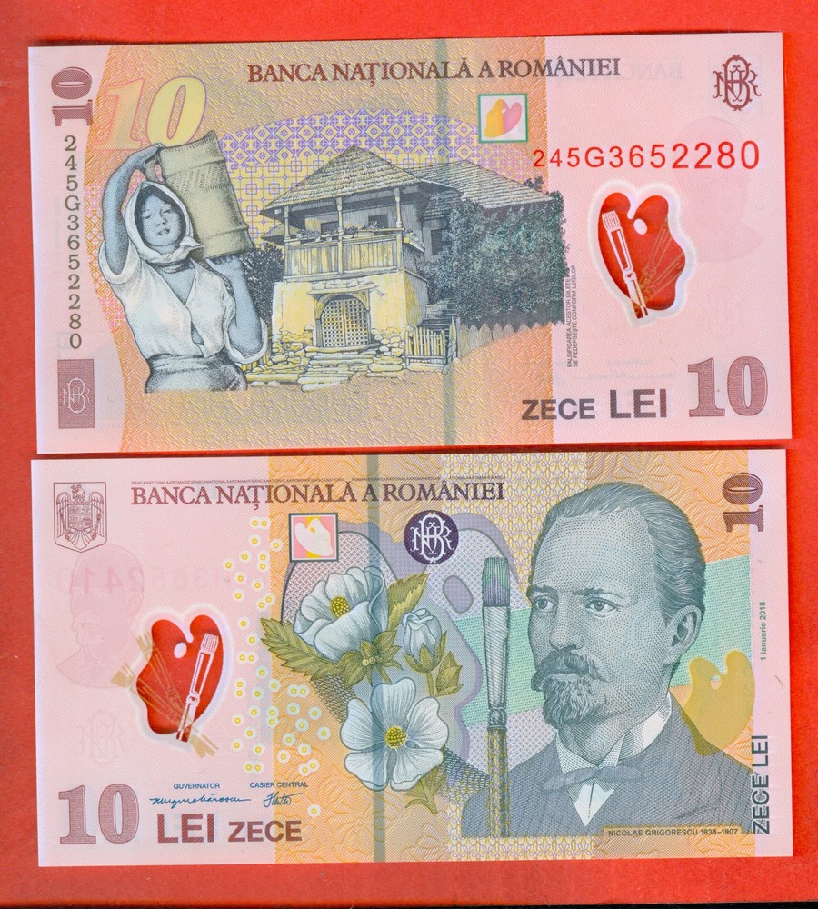 ROMANIA issue 2018 / 2024 / - 10 Lei - POLYMER - UNC