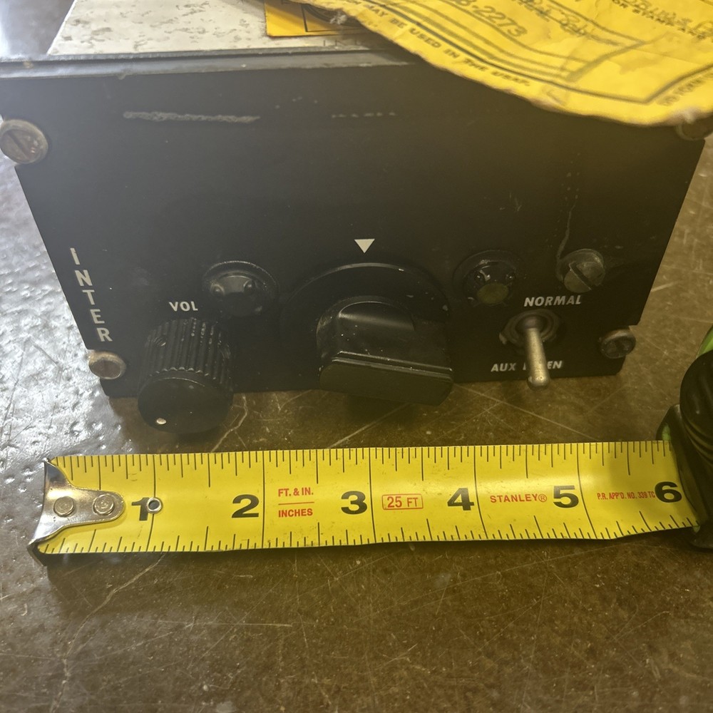 Authentic U.S. Military Aircraft Intercom Control Panel SN 7296