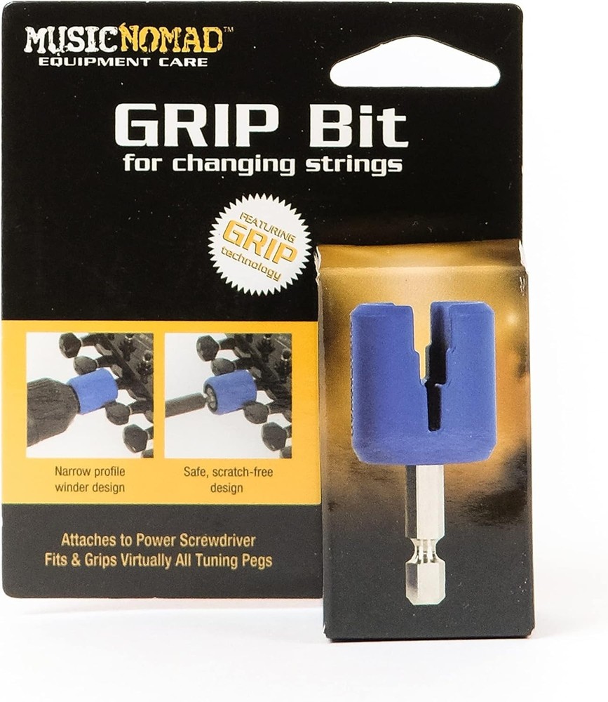 GRIP Drill Bit String Peg Winder - Scratch-free Rubber Lined