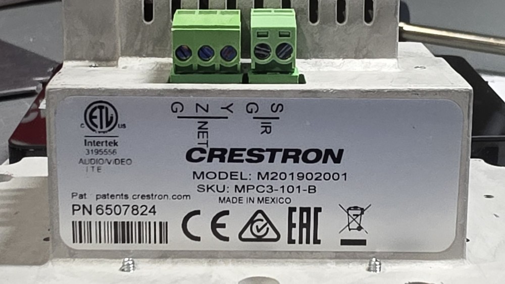 Crestron MPC3-101-B Media Presentation Controller 6507824