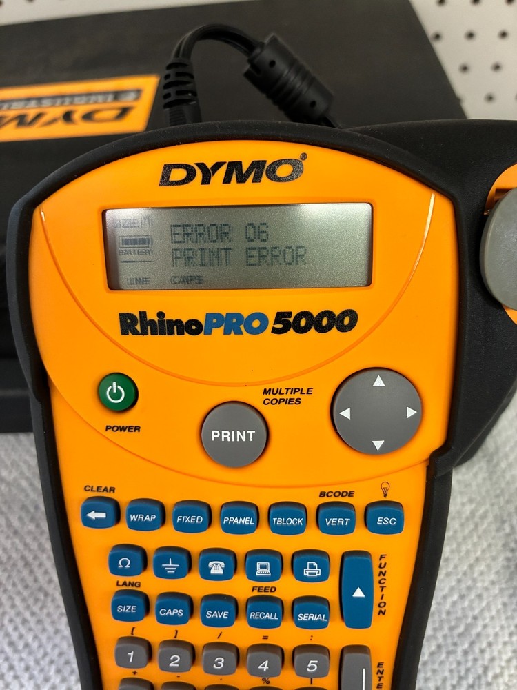 Dymo Rhino Pro 5000 Industrial Label Maker - Shows Error Code - Parts Only READ