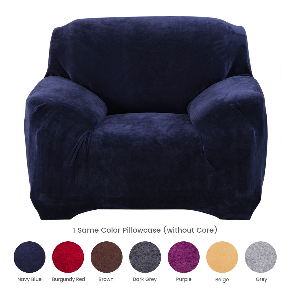 Stretch Plush Thick Sofa Covers 1 2 3 4 Seater Couch Chair Slipcover Protector