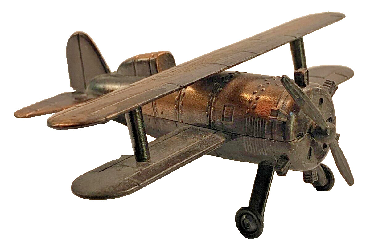 Vintage Die-Cast Pencil Sharpener Old Style Biplane PSF2