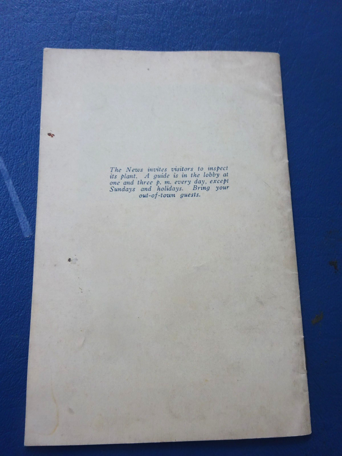 1932 Detroit News Tour Booklet, Publishing a Modern Newspaper