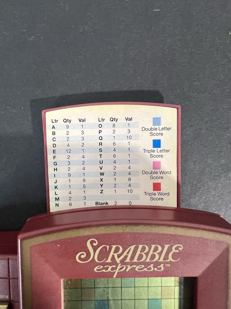Hasbro 1999 Scrabble Express Handheld Electronic Game Tested Working