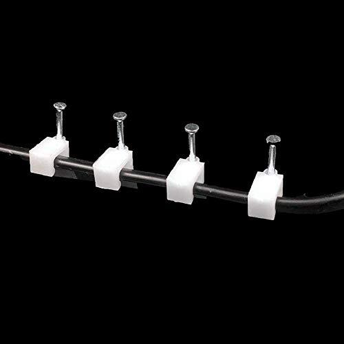 200pcs 6mm Cable Clips Flat Ethernet Cable Wire Clips Single Coaxial Cable