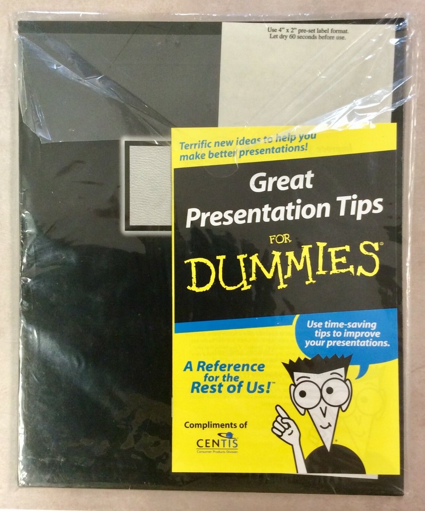 Custom Two Pocket Folders For Dummies / Great Presentations Bonus Tips Book!