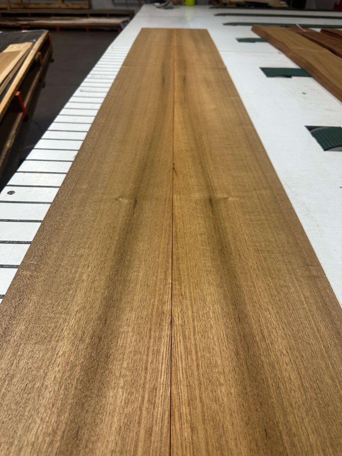 Teak Raw Wood Veneer 2 sheets 88" x 7.5'' 917R