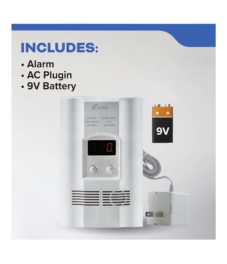 Kidde Carbon Monoxide Detector, Propane, Natural, Methane, & Explosive
