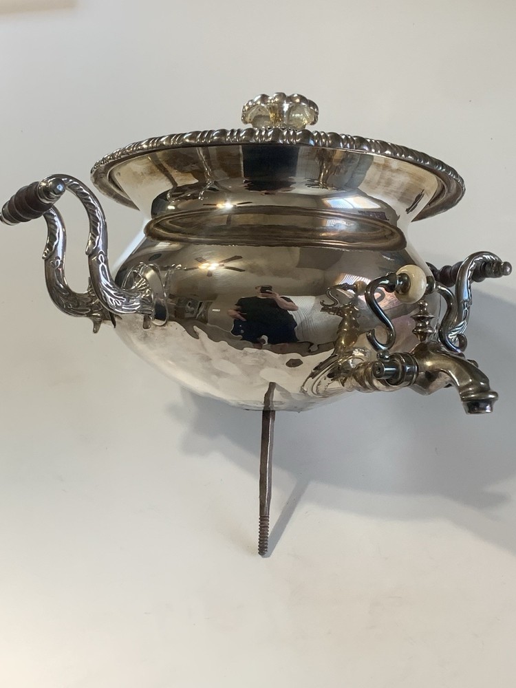 Antique 19th Century Regency Samovar, Old Sheffield Plate Tea Urn -Missing base