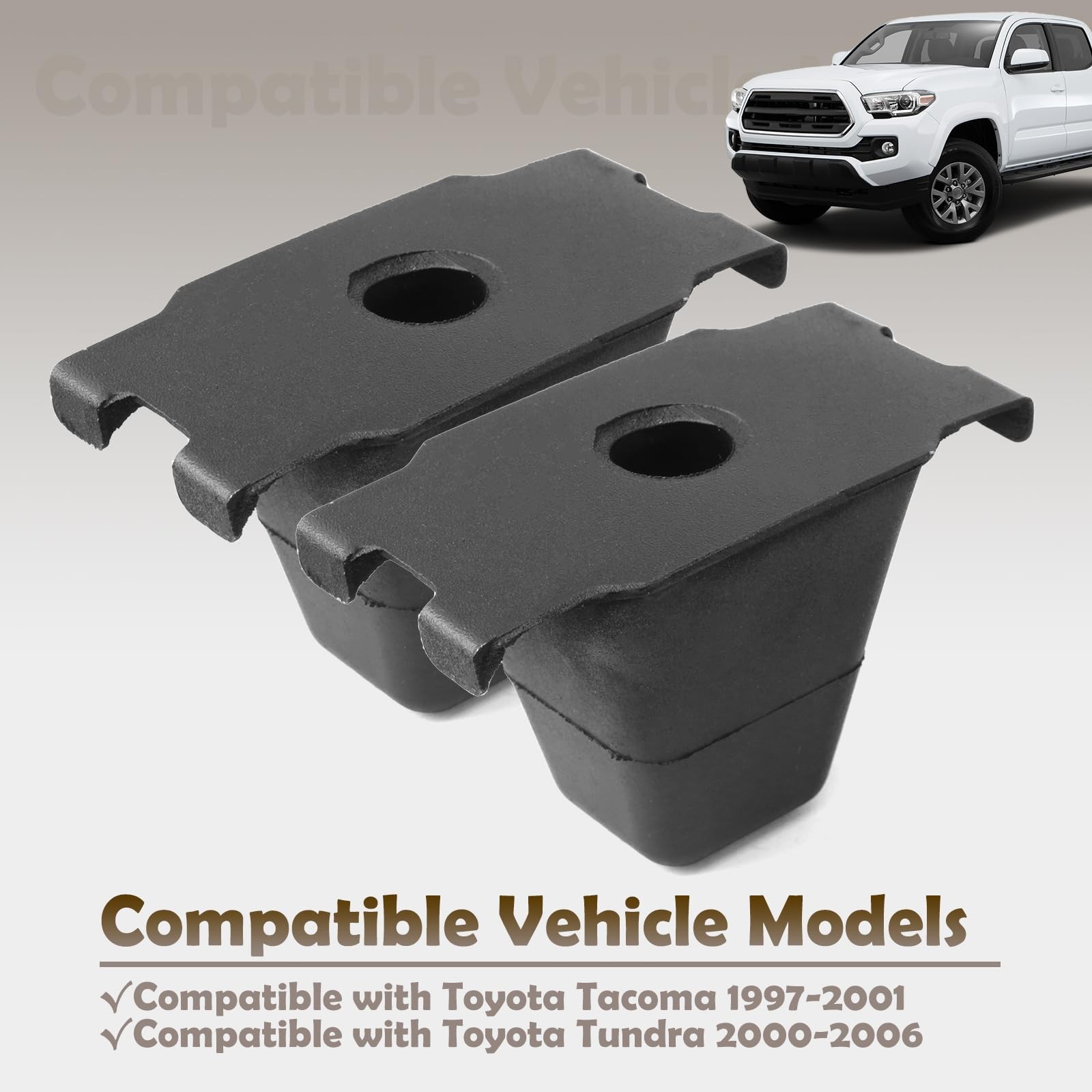 2 Pcs 48306-04010 Rear Bump Stops Replacement for Toyota Tacoma 1997 1998 199...