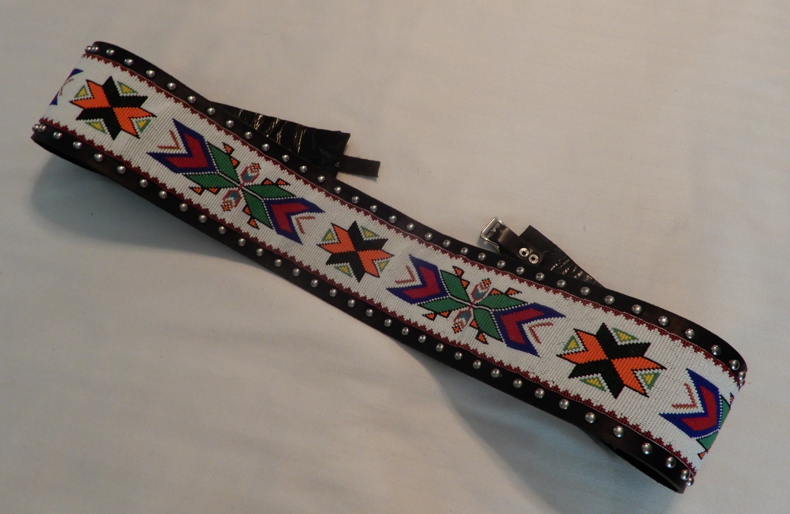 Native American Fully Beaded Ceremony Regalia Belt ~ Handmade by Charles Pratt