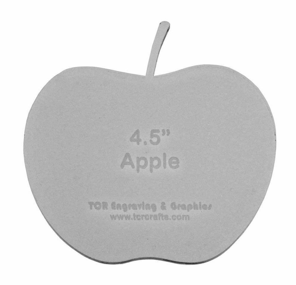 Apple 4 1/2" Height & Width - Clear 1/4" Thick Acrylic