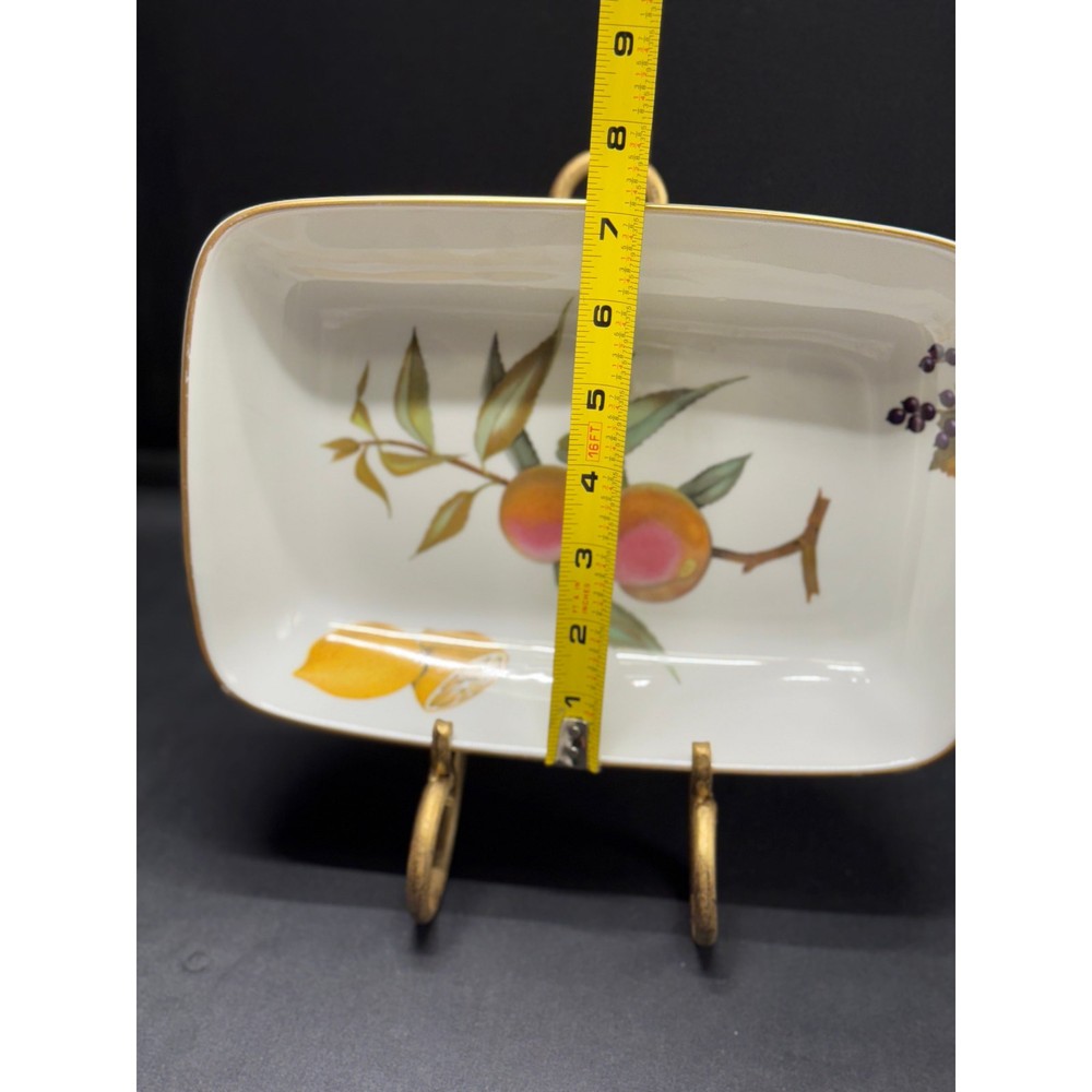 Vintage Royal Worcester Evesham Gold Oven-to-Table Rectangular Serving Dish
