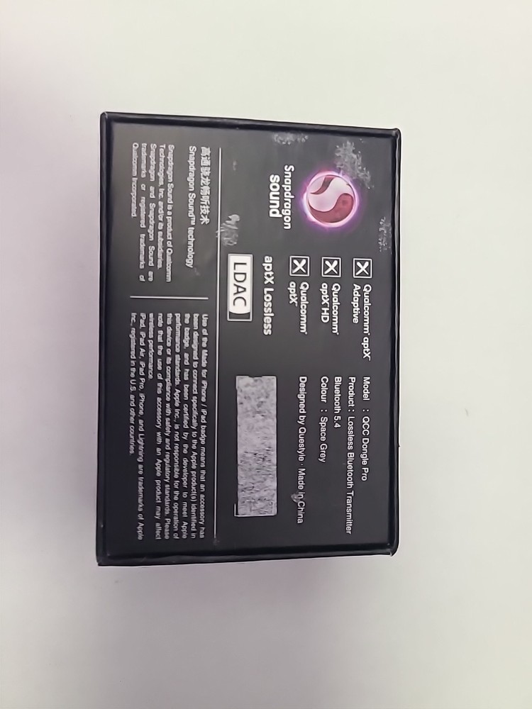 Questyle QCC Dongle Pro MFi Certified USBC Bluetooth Audio Adapter - OPEN BOX