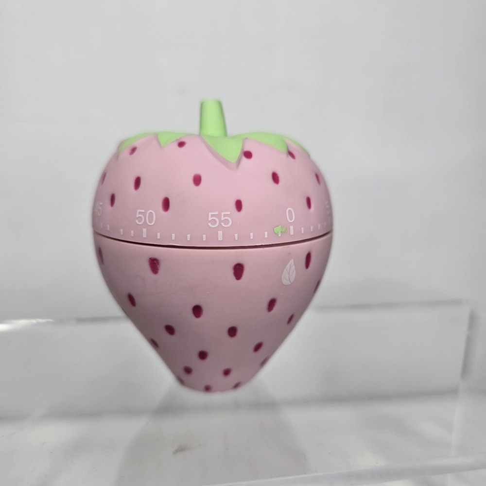 Cute Strawberry Kitchen Timer 3 Inch 60 Minute