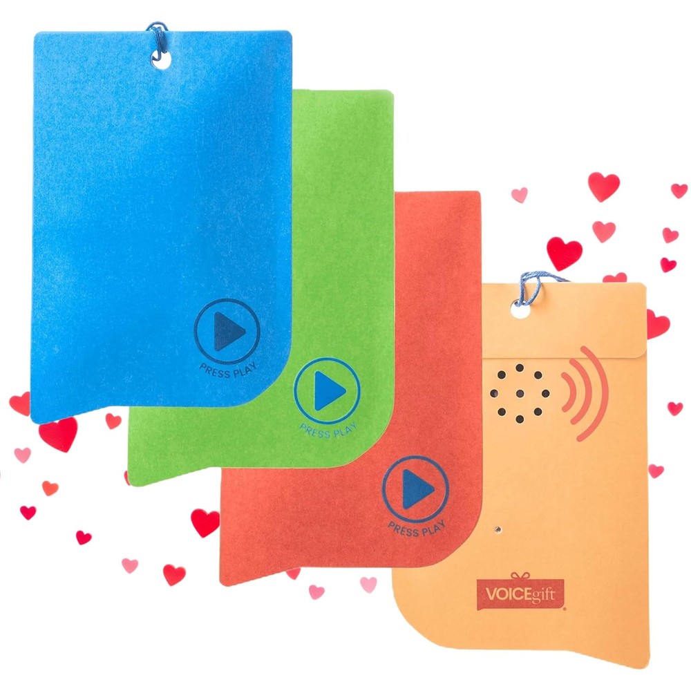 VOICEGIFT 60-Second Audio Recorders for Gift, 2 Pack, 4 Pack | Multicolored