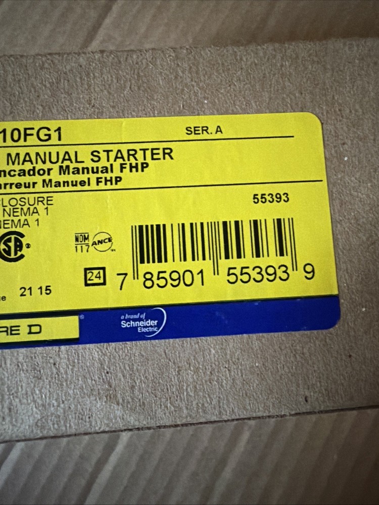 Square D 2510FG1 Manual Starter