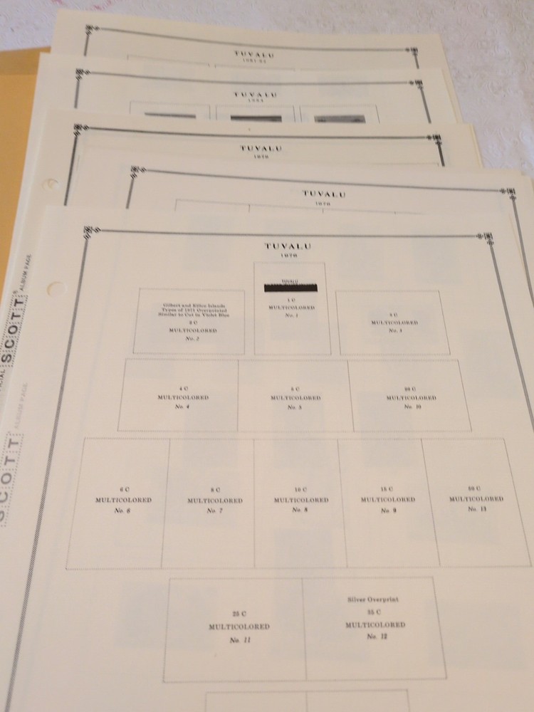 APC Z6429 Scott International Pages TUVALU 1976-1982