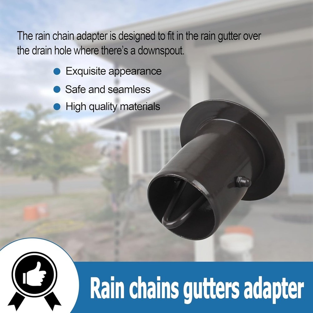 Efficient Water Channeling Gutter Adapter Set for Modern Rain Chain Systems