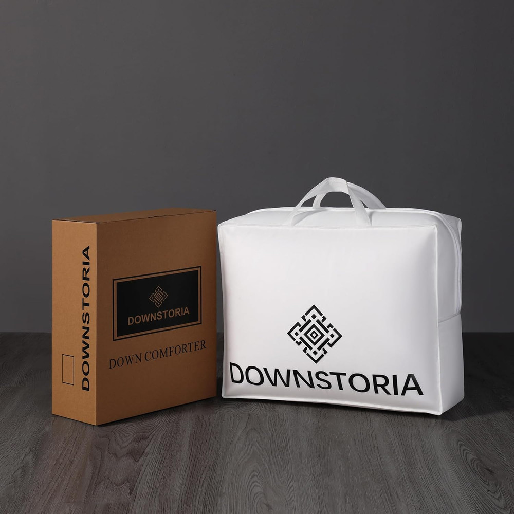 Feather down Comforter King Size Duvet Insert, Light Weight True Baffle-Box Nois