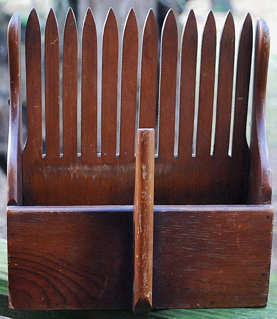Antique Primitive HANDMADE WOOD CRANBERRY/BLUEBERRY HARVESTING SCOOP Rake Box VG