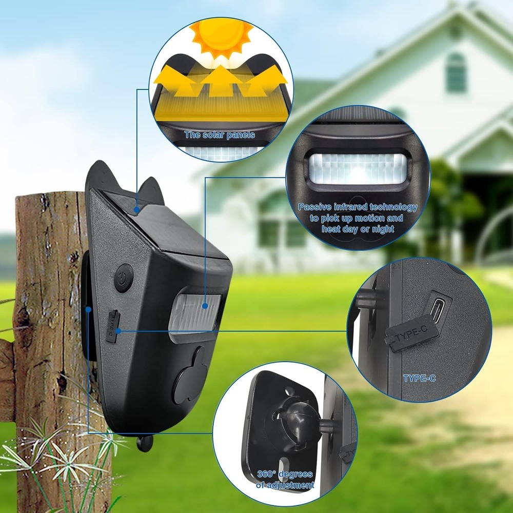 Solar Wireless Driveway Alarm System - 600ft Motion Detection Security Solution