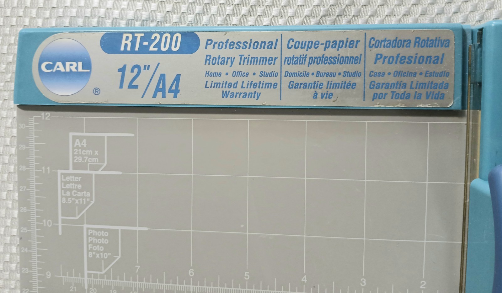 Carl Bidex Professional Rotary Trimmer 12" RT200 Home Office Scrapbooking ETC