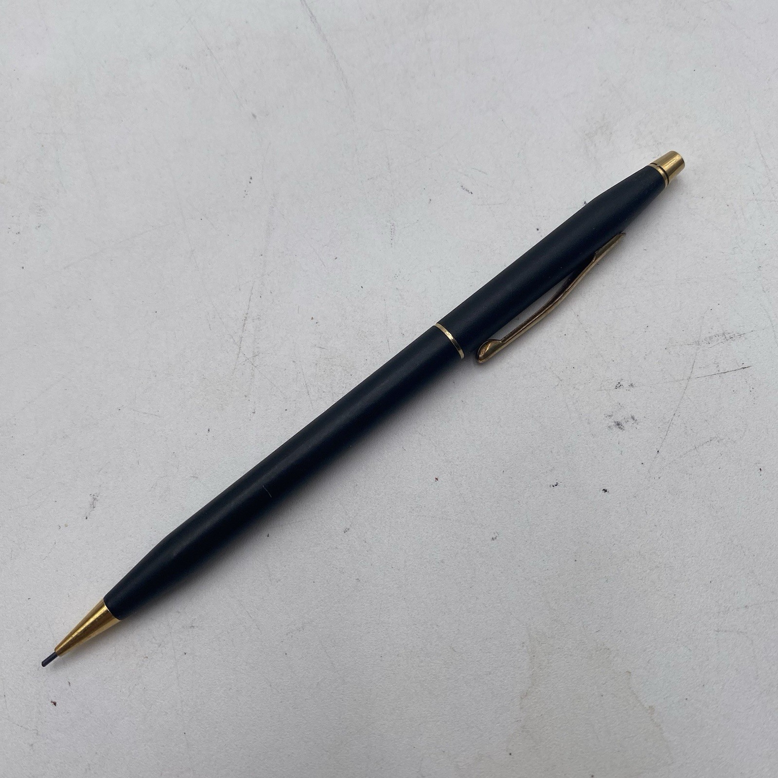 VTG Cross Classic Century Lead Pencil Matte Black 23K Gold Trim VGC