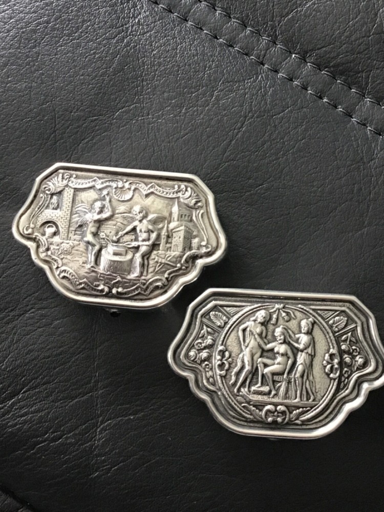 antique silver pill boxes french ?