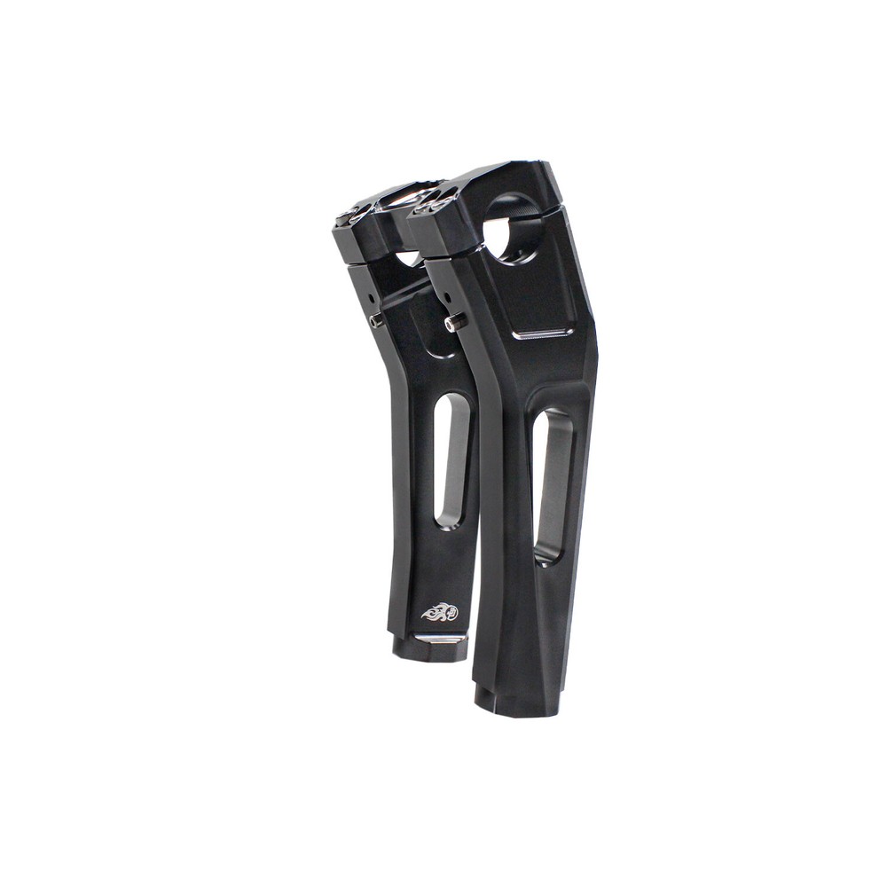Black 8" Tall Pullback Riser for Harley Low Rider ST FXBBS FXST 1.0'' bar 18-up