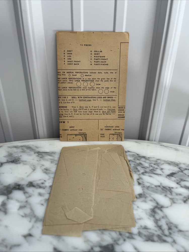 RARE! Vintage Advance 6932 - Doll Pattern ( No Envelope) Uncut