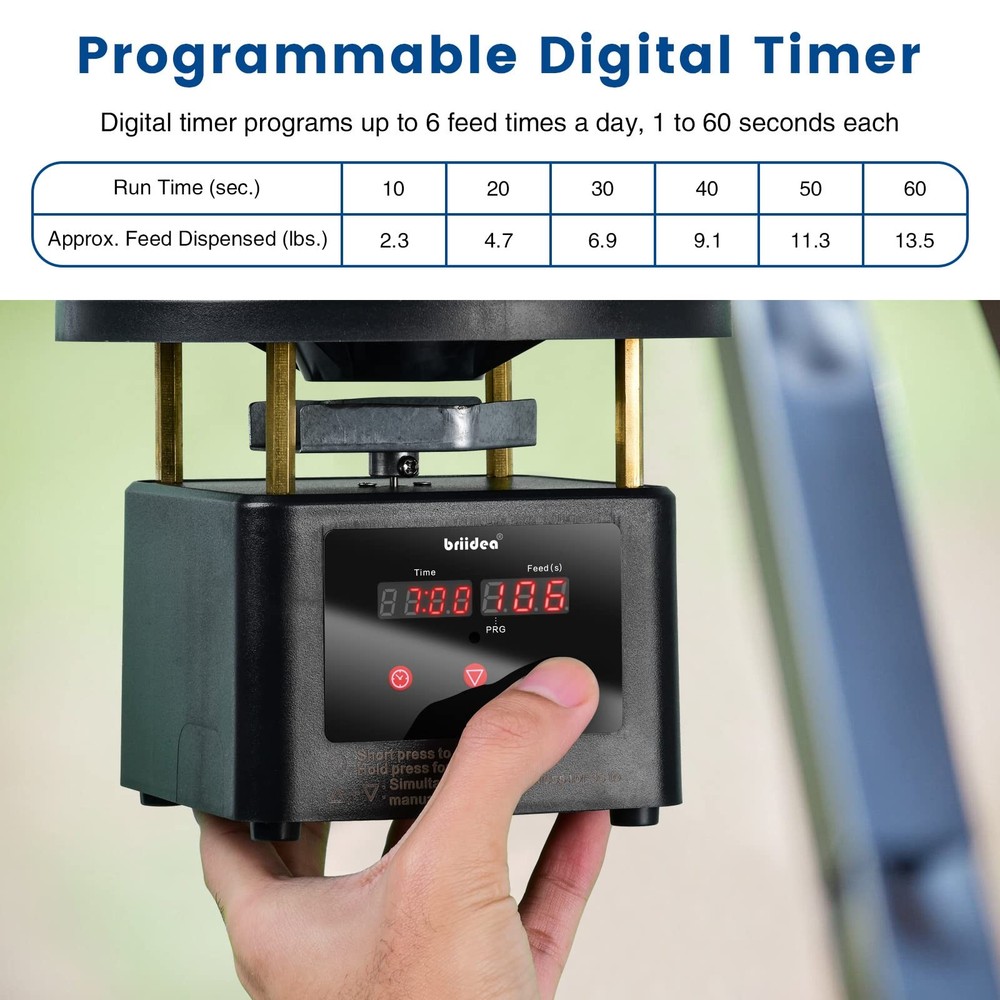 Automatic Chicken Feeder Timer, Briidea Poultry Feeder Motor and Timer Kit, M...