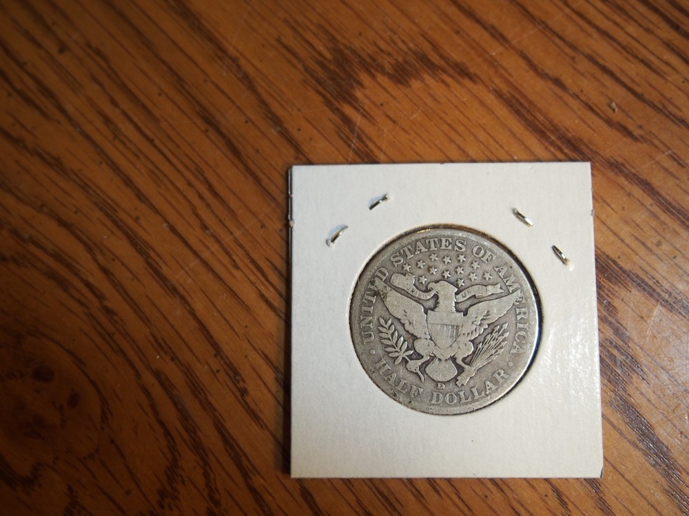 `1911 D Barber Half, good + condition, 90 % silver