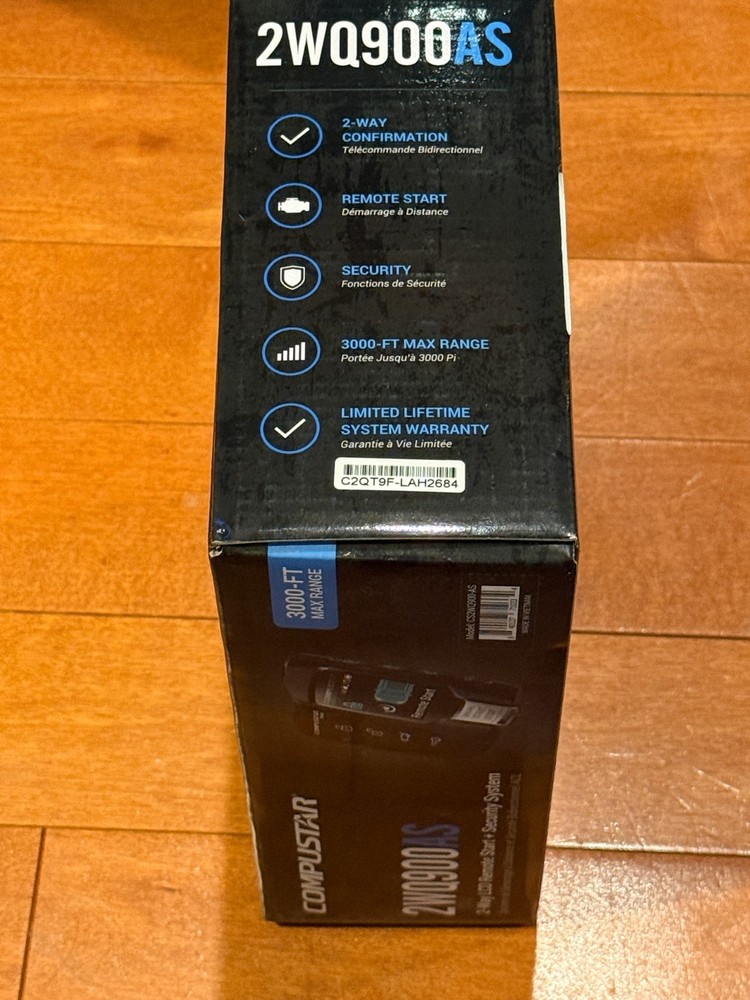 Compustar CS2WQ900-AS 2-Way LCD 3000-FT Max Range Remote Start + Security System