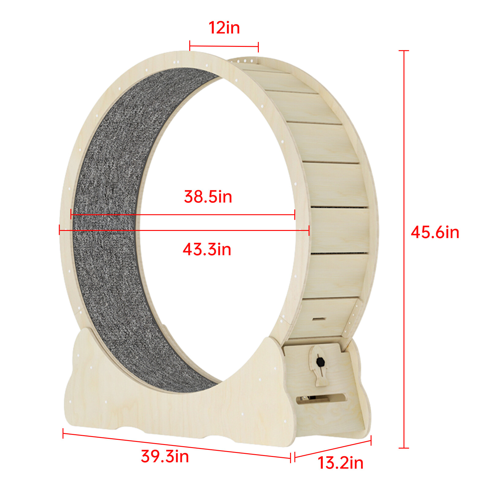 Cat Exercise Wheel Solid Wooden Cat Treadmill Running Wheel Cat Sport Kitty Toy