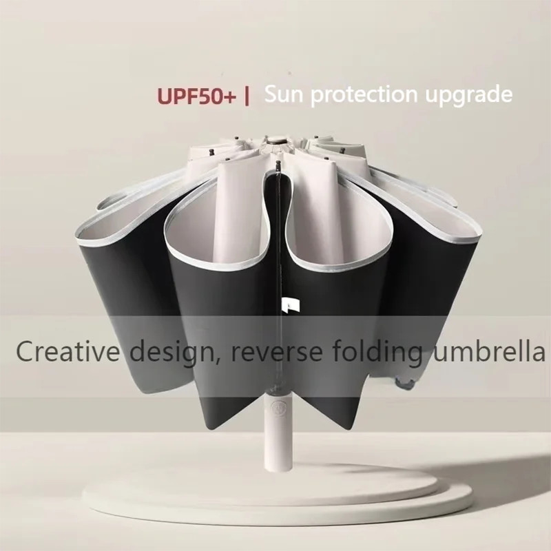 Automatic Folding Umbrella 20 Rib Reverse Windproof Reflective Business Use