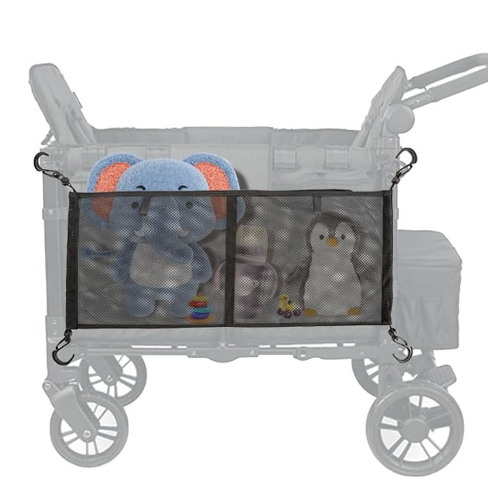 Stroller Wagon Cargo Net,Stroller Organizer,Multi Pockets Mesh Cargo Net for ...