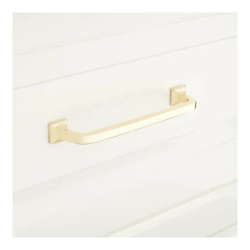 4" Klein Solid Brass Cabinet Pull - Polished Brass