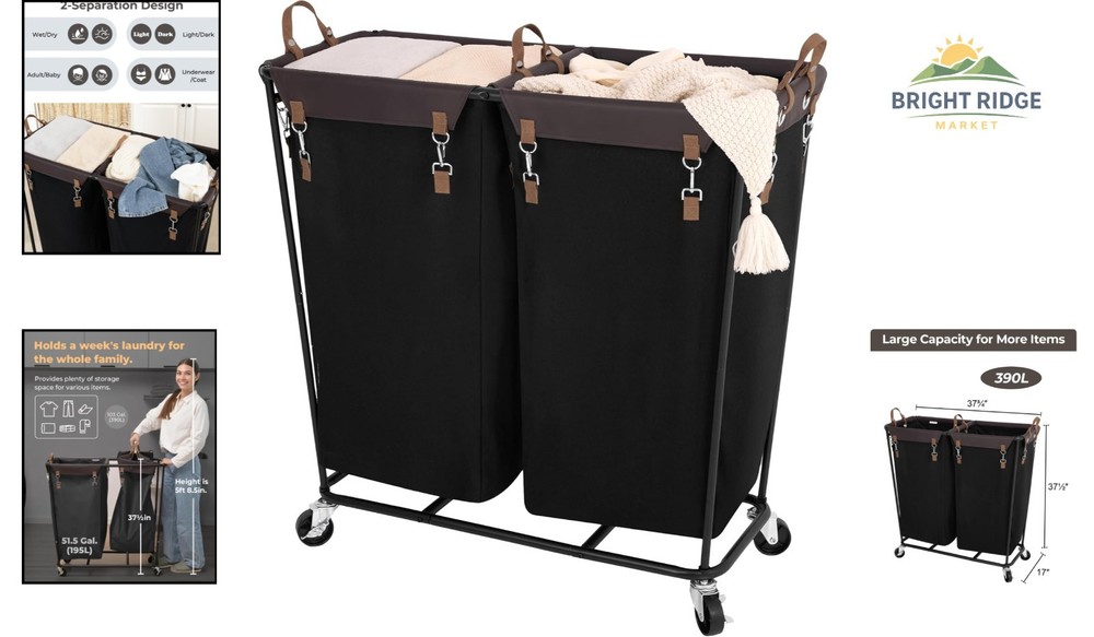 Multi-Functional Clothes Sorter with 2 Sections, Perfect for Organization