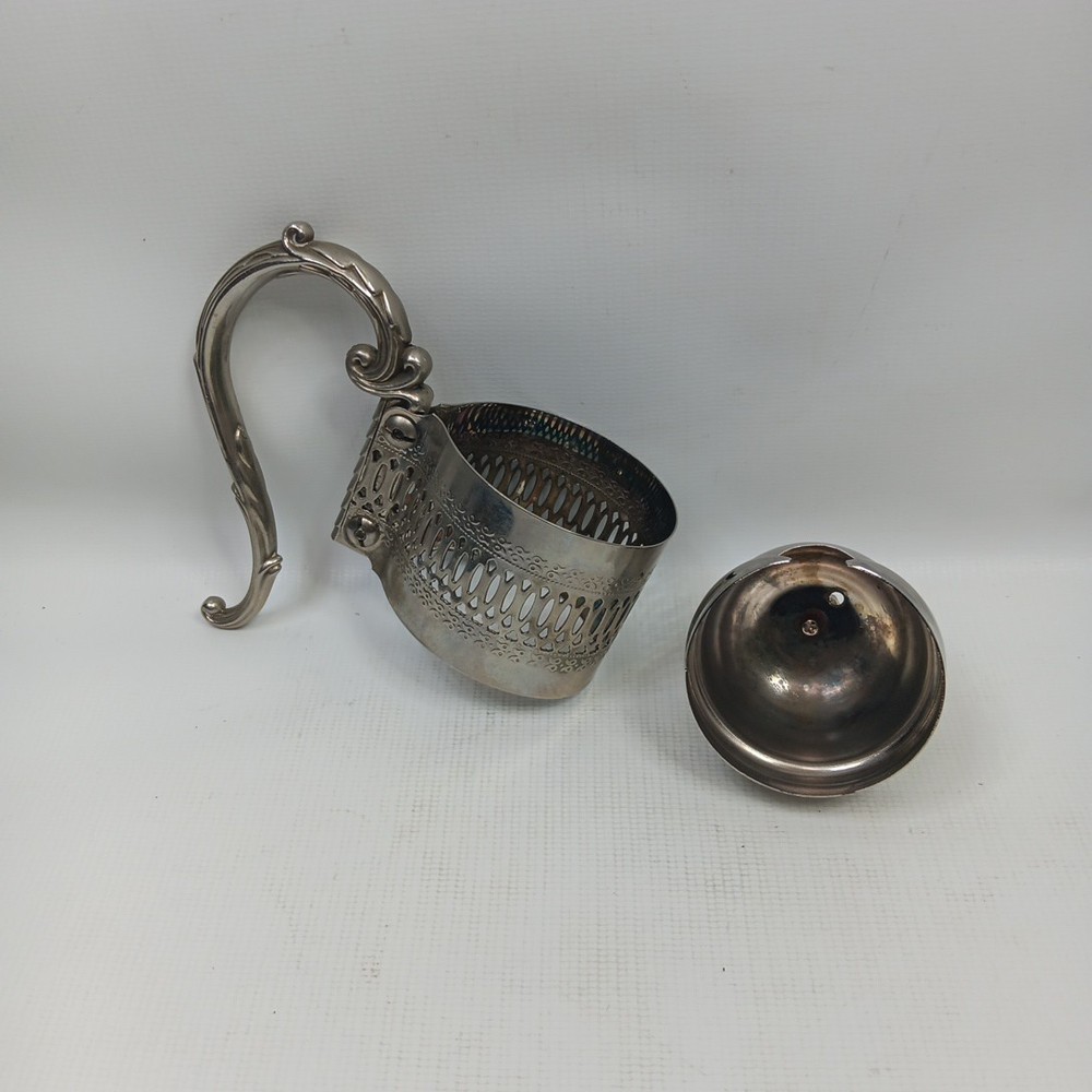 Vintage Carafe Silver Plated Collar, Handle and Lid