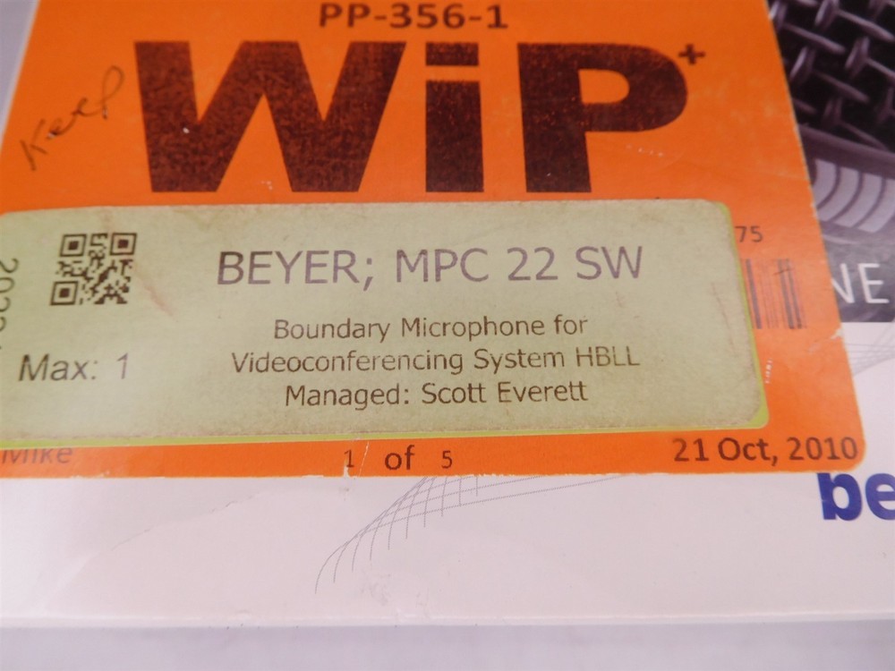 Beyer Dynamic MPC22SW Condensor Surface Mount Microphone (S8)