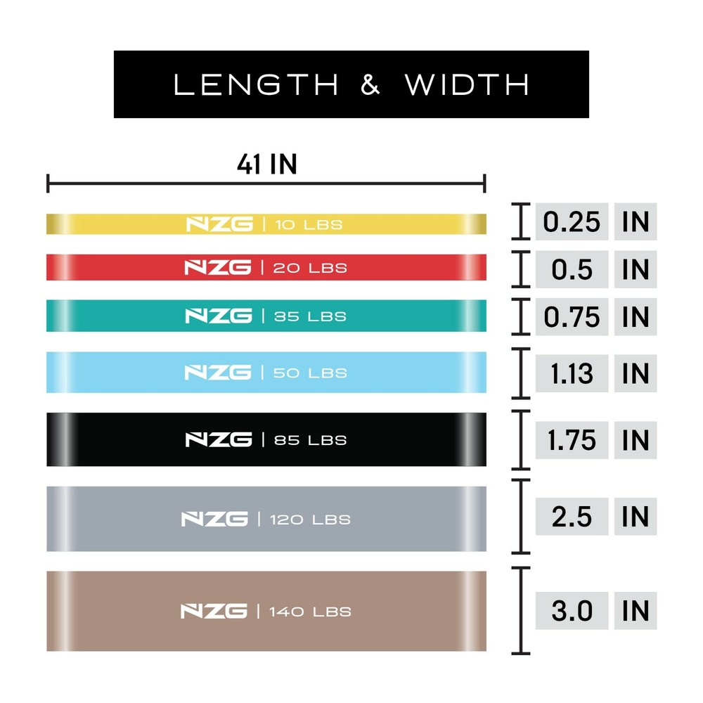 NonZero Gravity Power Resistance Bands 11-Piece Complete Set