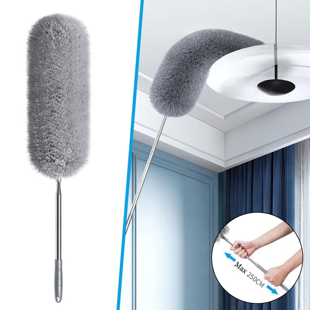 Extendable handle Feather Duster 250cm Long Telescopic Static Duster Brush TL