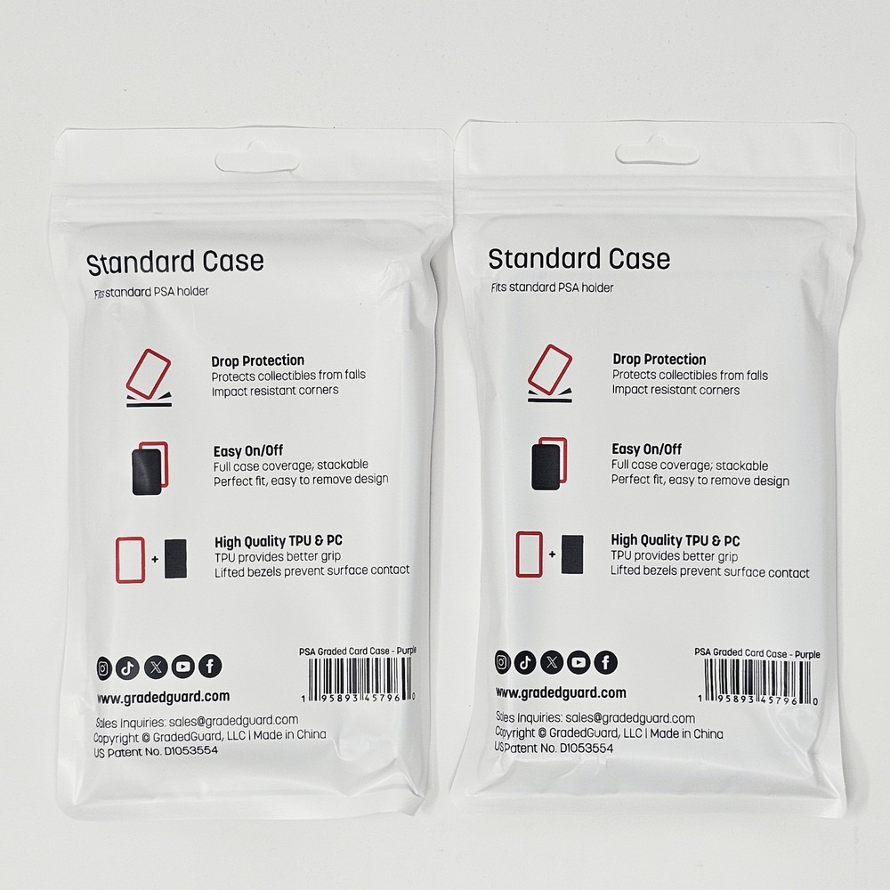 (2) Purple GradedGuard PSA Graded Card Case Guard Protector Stackable