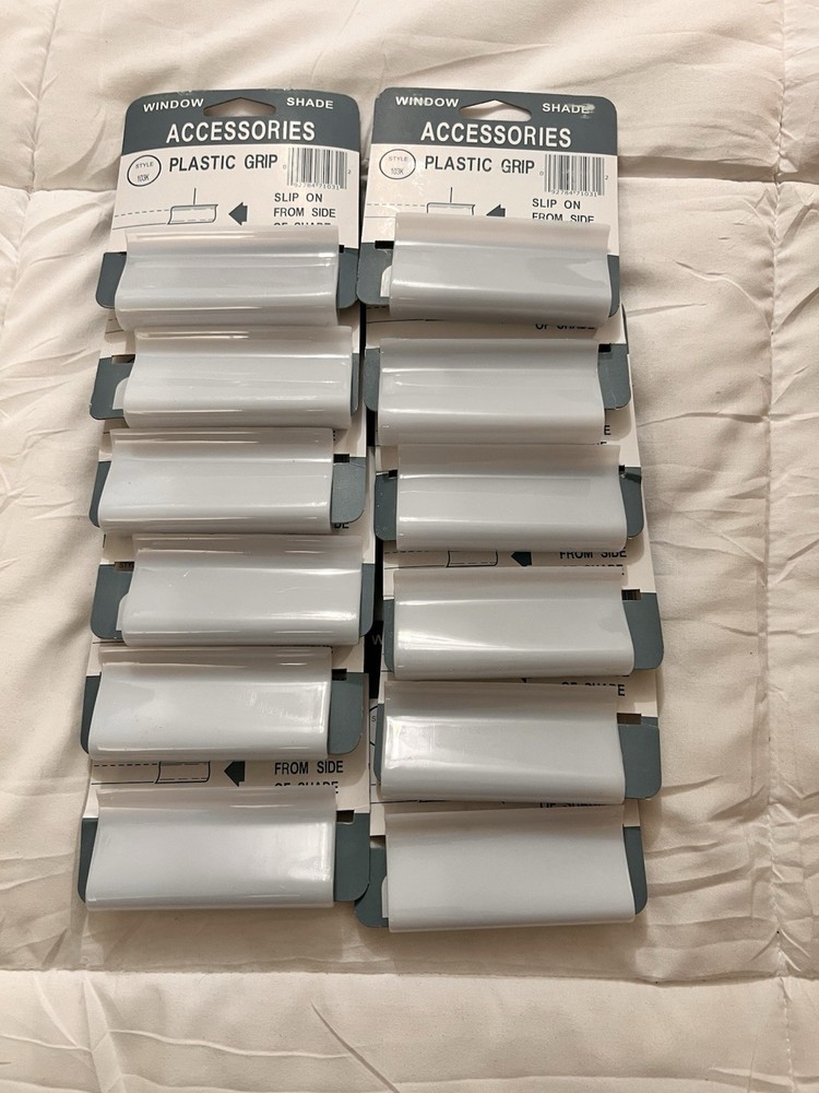 12 Pieces Shade Pulls for Roller Shades, Window Shade Pulls, White Roller Shade.