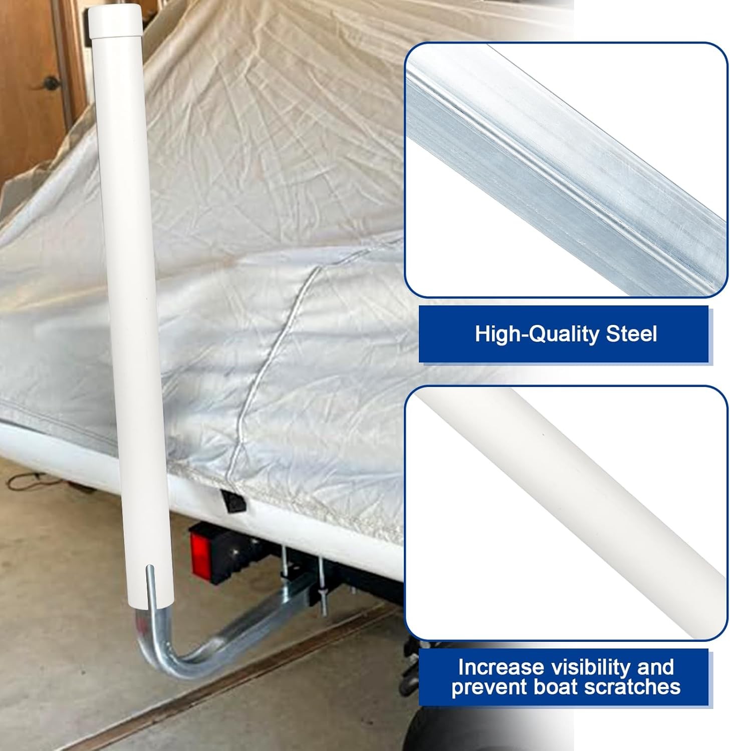 1 Pair of Boat Trailer Guide, Trailer Guide Ons Galvanized Steel for Boat